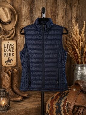 32 Degrees Quilted Down Navy Liner Vest, Women's L